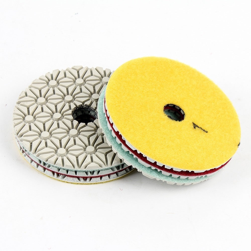 Standard 4” - 3 steps Diamond Pads