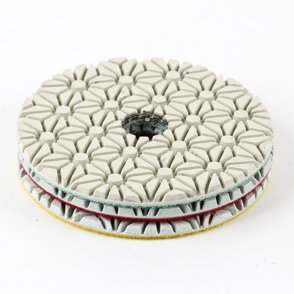 Standard 4” - 3 steps Diamond Pads