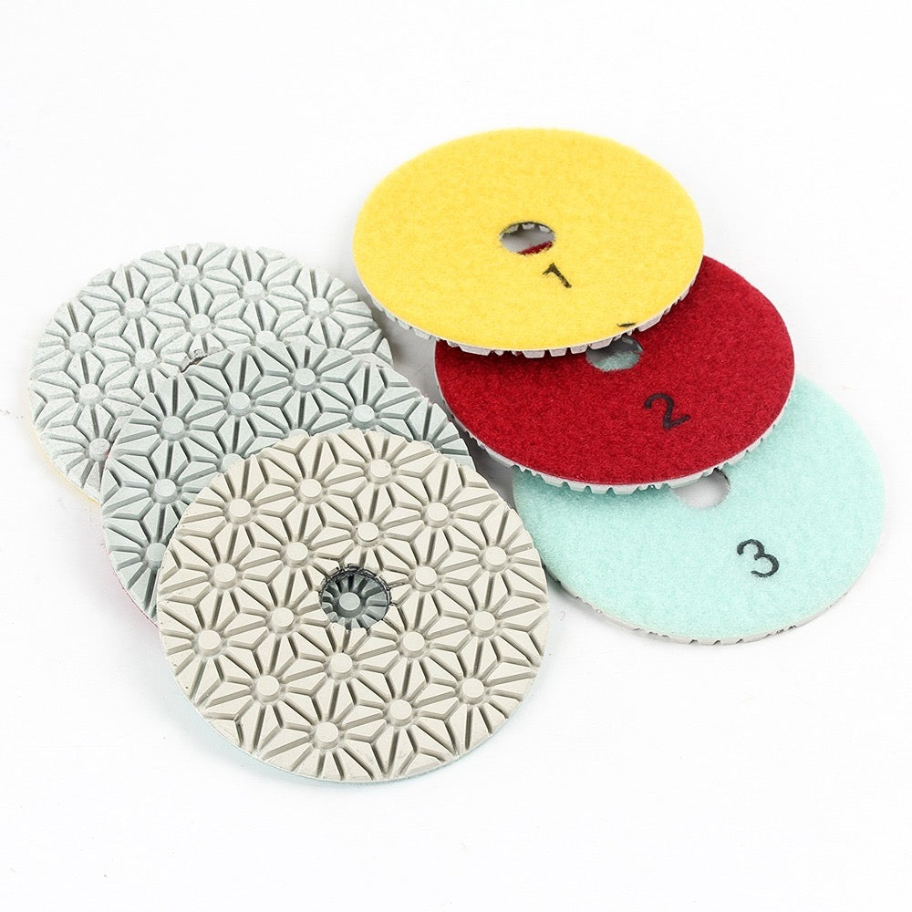 Standard 4” - 3 steps Diamond Pads