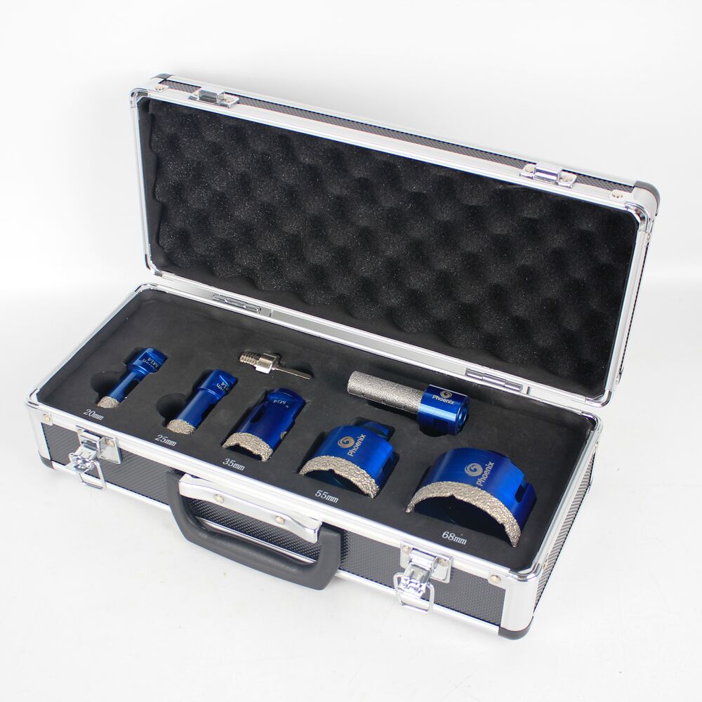 Thunder - Vacuum Brazed Dry Diamond Core Drill Bit Kit 20-68mm