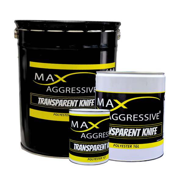 Max Aggressive Transparent Polyester Adhesive Knife Grade