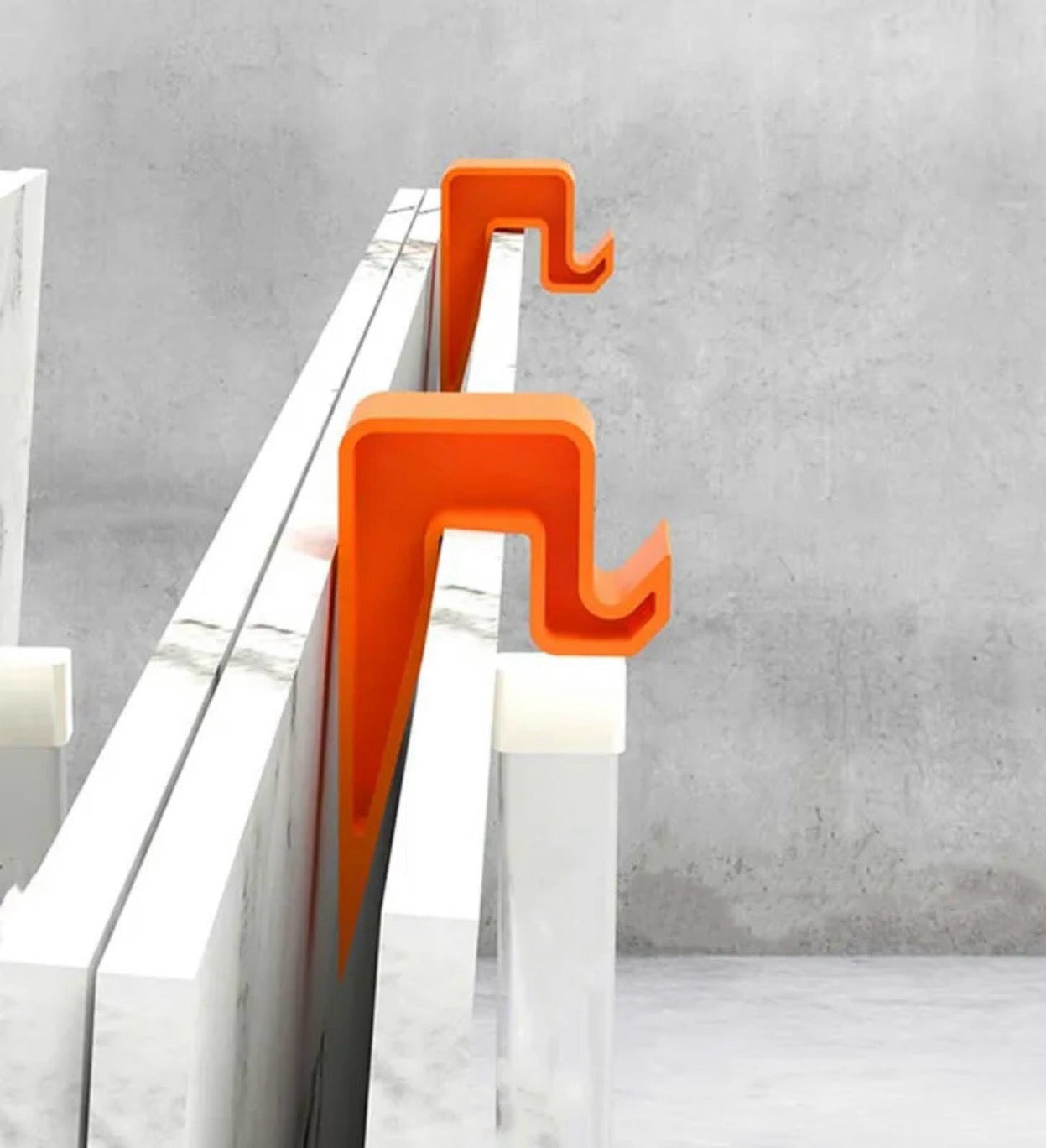 Plastic wedge slab separator for stone