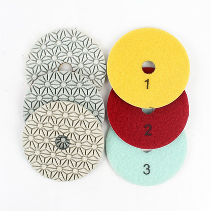 Standard 4”  - 3 steps Diamond Pads