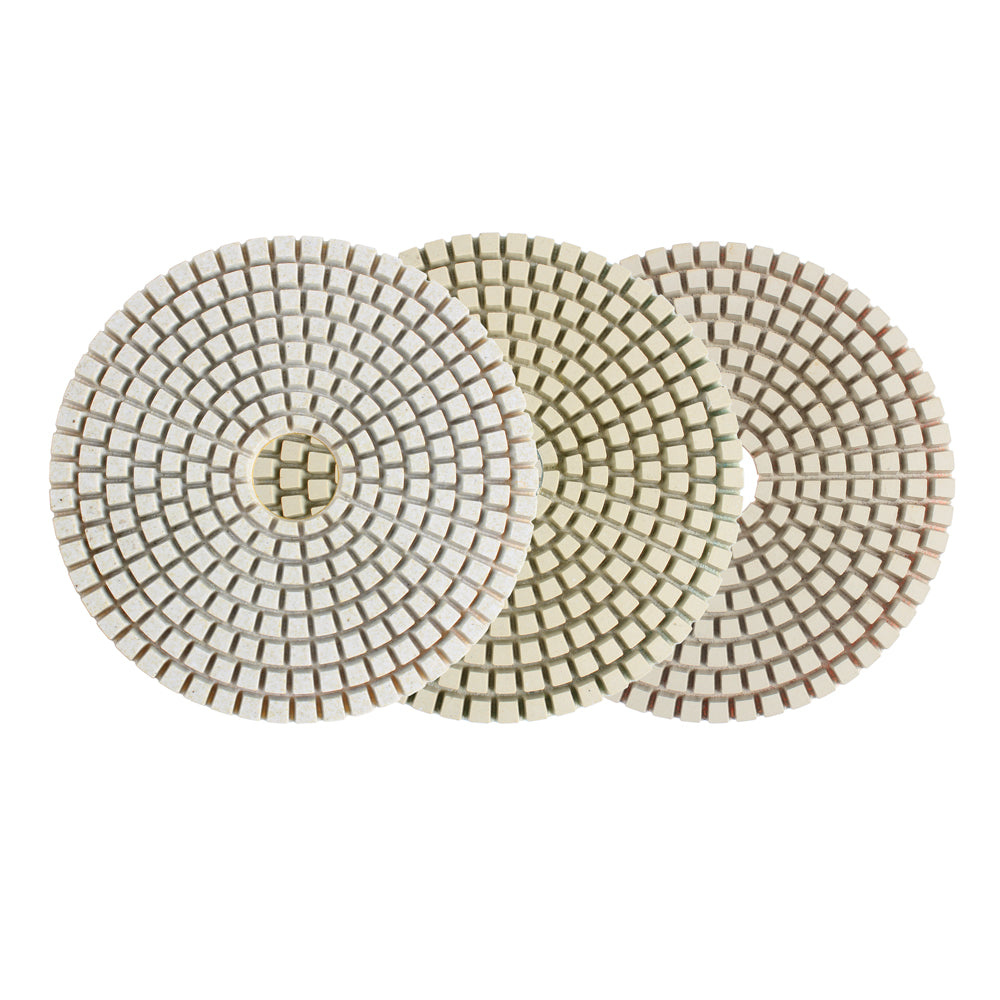 Premium ICY™ 4" - 3 Step Wet Polishing Pads