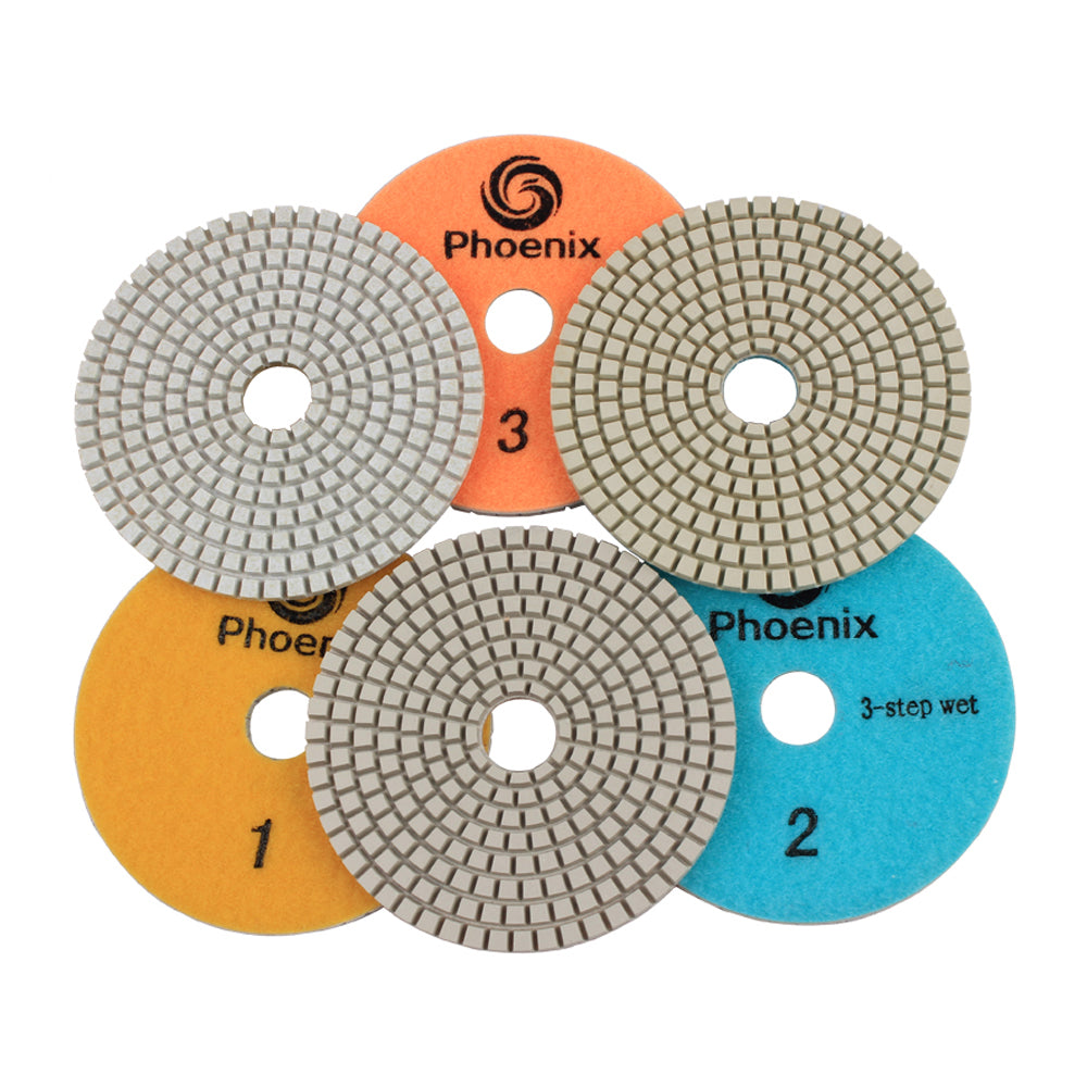 Premium ICY™ 4" - 3 Step Wet Polishing Pads
