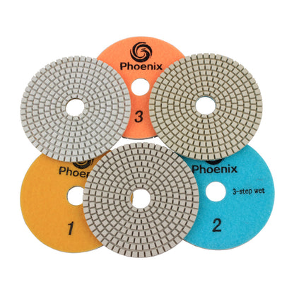 Premium ICY™ 4" - 3 Step Wet Polishing Pads