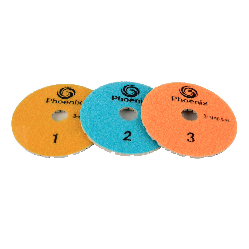 Premium Star 4" -  3 Step Wet Polishing Pads